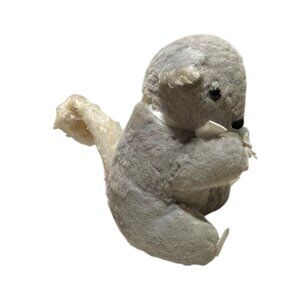 Vtg Knickerbocker Animals Of Distinction Gray Squirrel Plush Toy Posable Tail
